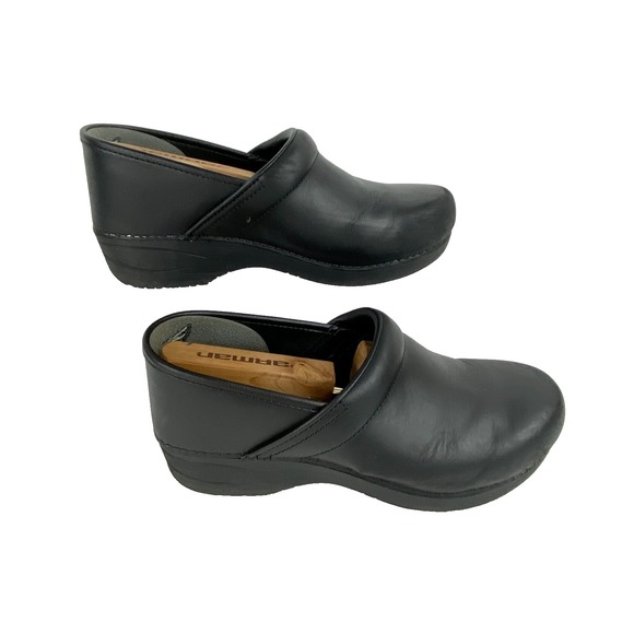 Dansko Leather Clogs Women's 40 Black Matte Classics Comfort Flats Work 9 - 9.5 - Picture 3 of 7